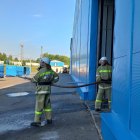 На мусоросортировочном комплексе прошла противопожарная тренировка На мусоросортировочном комплексе прошла противопожарная тренировка